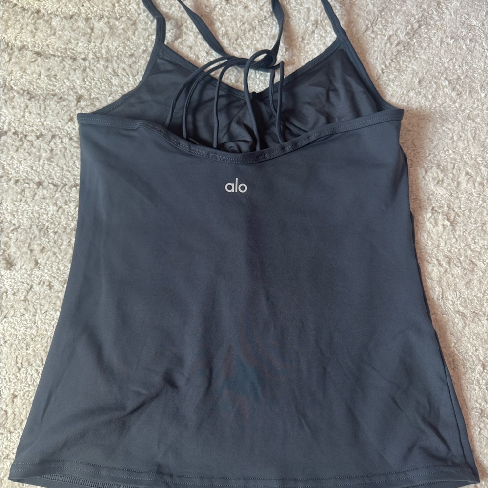 ALO Yoga Gray Built-in Bra Fitted Camisole